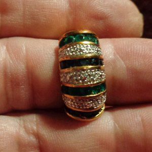 925 Yellow Plated Men's Ring Size 6 3/4 (12)